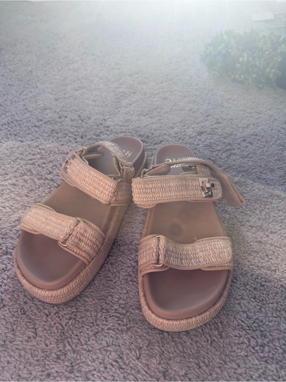 Braided Strap Women’s Sandals in Tan — Casual Summer Comfort